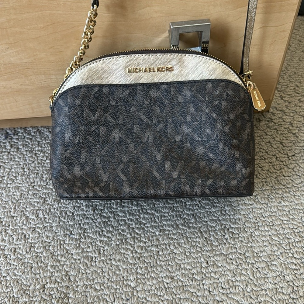 Gold and Brown Micheal Kors crossbody